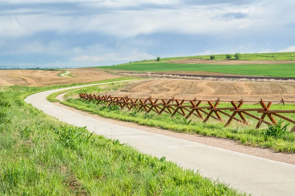 Kerékpárút Loveland Fort Collins Között Észak Colorado Lábánál Szabadidős Ingázási — Stock Fotó