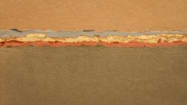 abstract landscape in pastel earth tones - a collection of handmade rag papers clipart