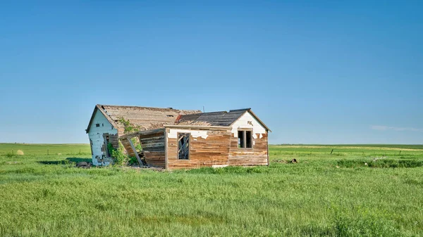 Régi Elhagyatott Tanya Keleti Colorado Prérin Pawnee National Grassland Késő — Stock Fotó