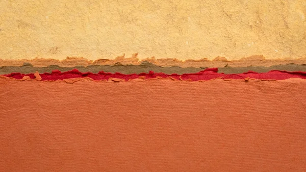土制粉刷色调的抽象风景 手工制片纸片集 — 图库照片