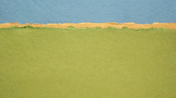 Abstrakt Landskap Blå Och Gröna Pastelltoner Samling Handgjorda Traspapper — Stockfoto