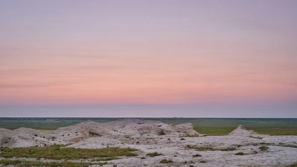 Morgendämmerung Über Prärie Mit Felsformationen Pawnee National Grassland Colorado Frühsommerliche — Stockfoto