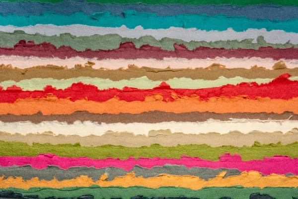 Коллекция Цветных Бумажных Листов Ручной Работы Грубыми Краями Переработанной Хлопчатобумажной — стоковое фото