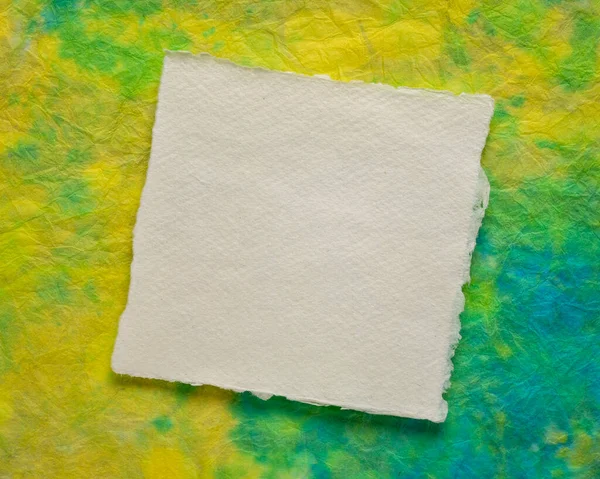 Klein Velletje Blanco Wit Khadi Lompenpapier Uit Zuid India Tegen — Stockfoto