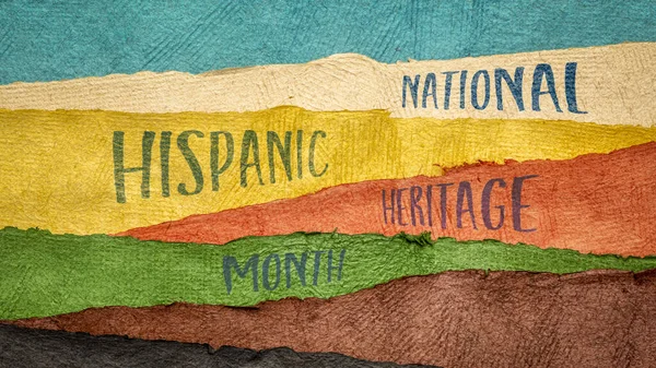 September Oktober National Hispanic Heritage Month Handstil Huun Papper Handgjord — Stockfoto