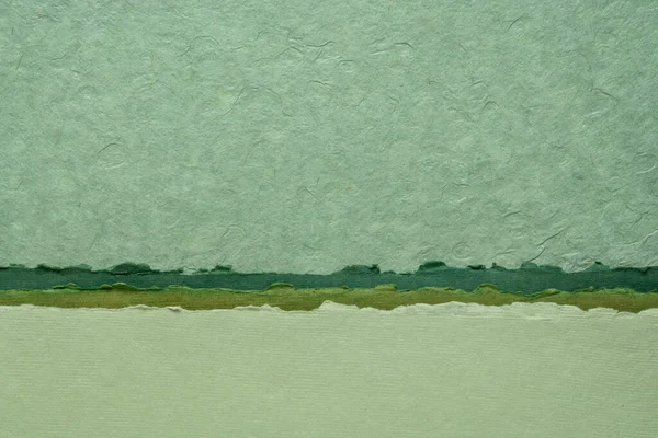 Abstract Landscape Green Pastel Tones Collection Handmade Paper Sheets — Stock Photo, Image