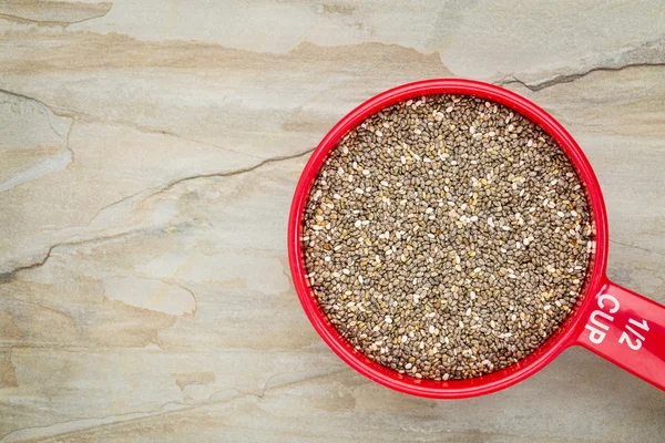 Chia seed measuring cup — Stock Photo, Image