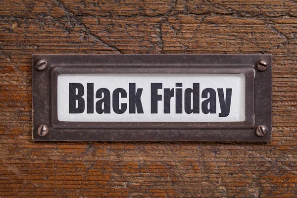Black Friday file label — Stock Photo, Image