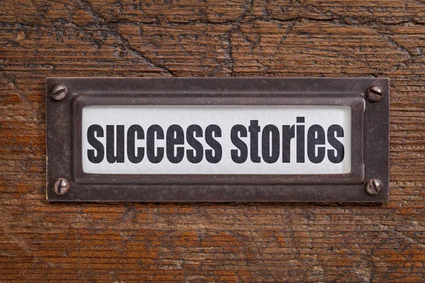 Success stories label — Stock Photo, Image