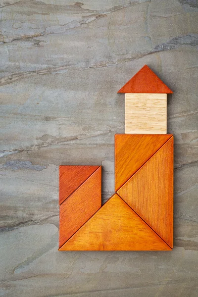 Abstraktní tangram maják — Stock fotografie