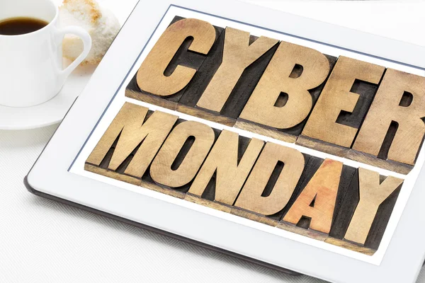 Cyber Monday conceito de compras — Fotografia de Stock