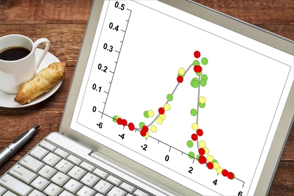 Gegevens met Gaussiaanse distributie — Stockfoto