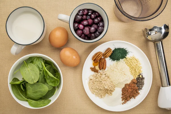 Superfood smoothie ingredients — Stock Photo, Image