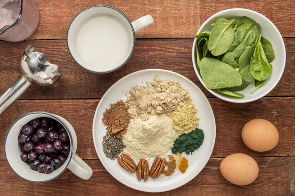 Superfood smoothie ingredients — Stock Photo, Image