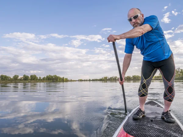 Stand up paddling - SUP — Stock Photo, Image