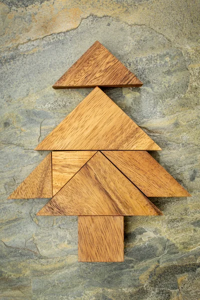Tangram-Weihnachtsbaum — Stockfoto