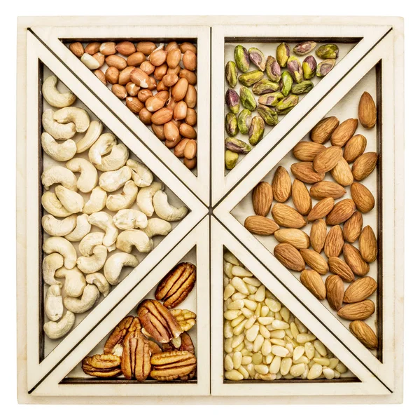 Variety of nuts abstract — Stock Photo, Image