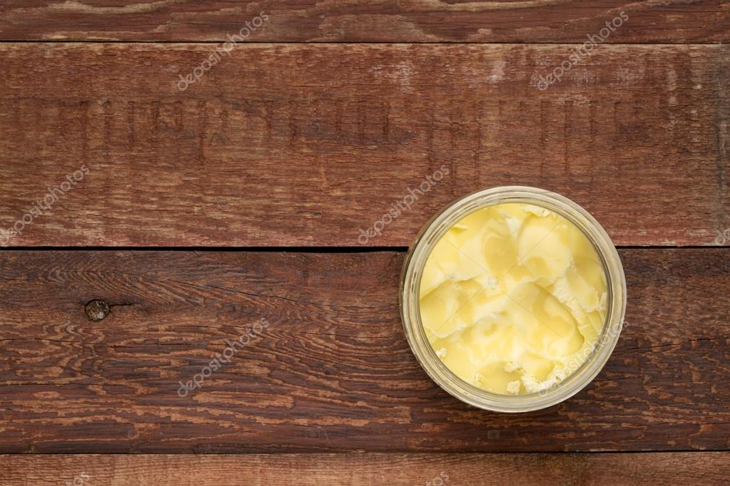 Download Open Glass Jar Of Ghee Stock Photo C Pixelsaway 54240939 PSD Mockup Templates
