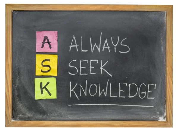 Zawsze zasięgnąć wiedzy - Zapytaj — Zdjęcie stockowe