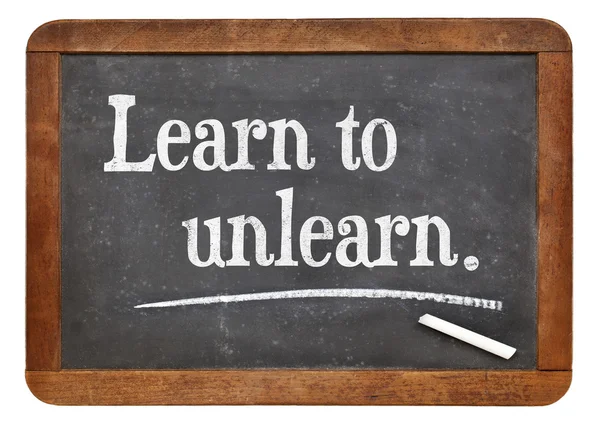 Навчитися unlearn — стокове фото