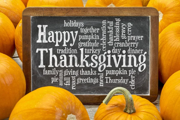 Happy Thanksgiving nuvem palavra — Fotografia de Stock