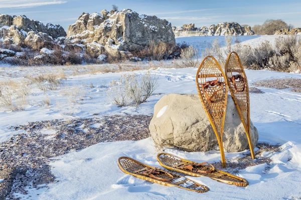 Vintage snowshoes — Stock Photo, Image