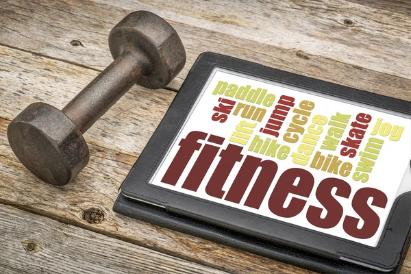 Fitness word cloud — Stockfoto