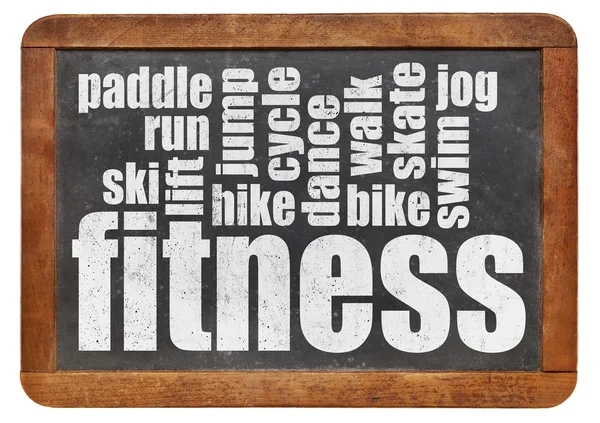 Nube palabra fitness — Foto de Stock