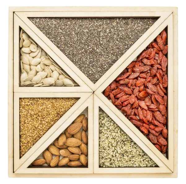 Superfood tray abstract — Stock Photo, Image