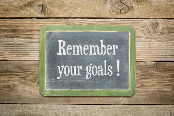 Ricorda i tuoi obiettivi — Foto Stock