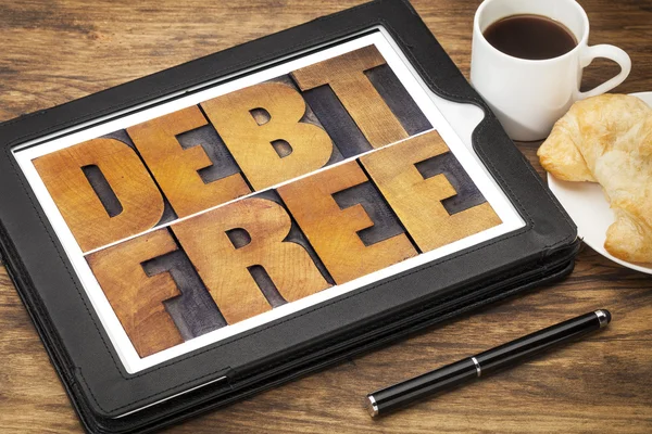 Concepto libre de deuda —  Fotos de Stock