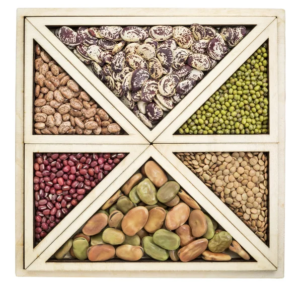 Feijão e lentilhas resumo — Fotografia de Stock