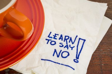learn to say no advice clipart