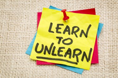 learn to unlearn advice clipart