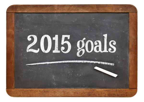 Obiettivi 2015 sulla lavagna — Foto Stock