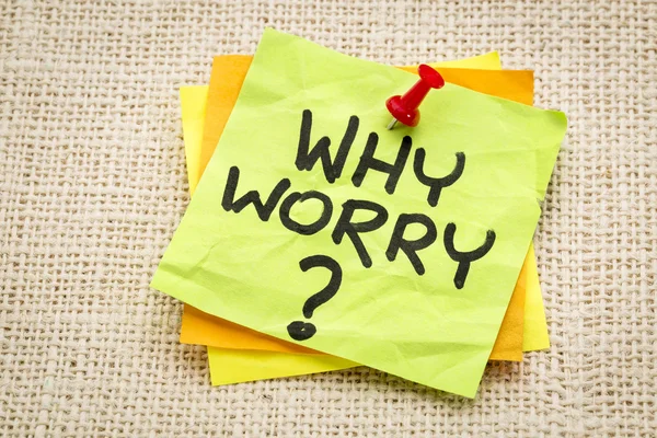 Why worry question — Stock Photo, Image