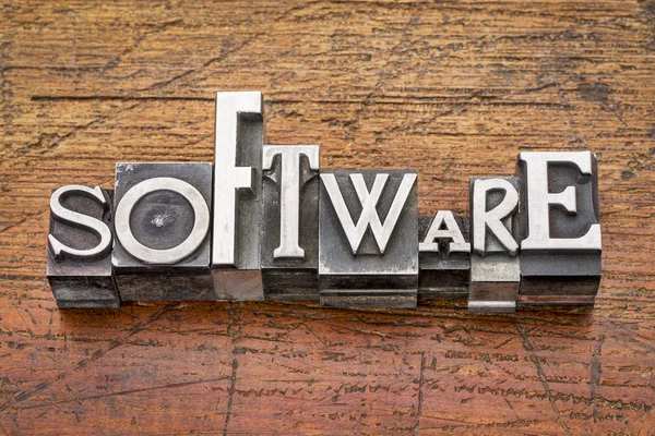 Softwarewort in Metallform — Stockfoto