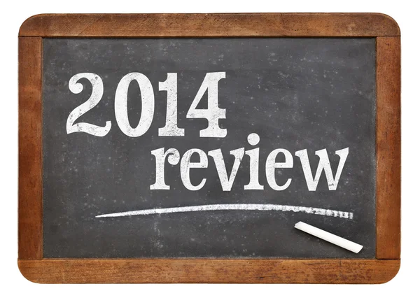 2014 review on blackboard — Stock Photo, Image