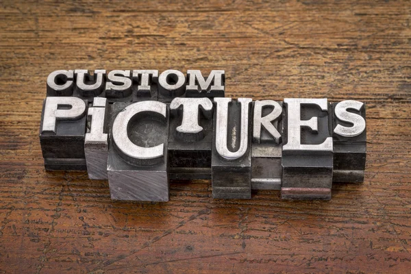 Custom pictures  in metal type — Stock Photo, Image