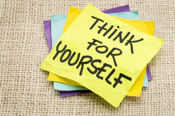 Think for yourself — Stock Photo, Image