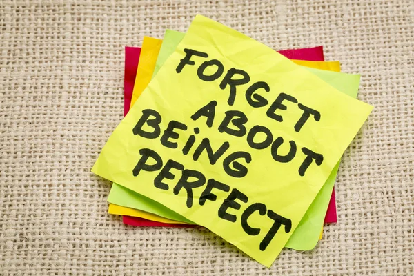 Dimentica di essere perfetto — Foto Stock