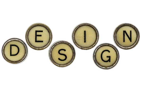 Design a word az írógép billentyűi — Stock Fotó