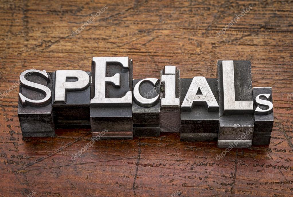 Specials word in metal type Stock Photo by ©PixelsAway 62016897