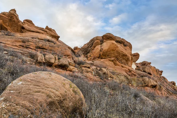 Пісковика скелі в передгір'ях Колорадо — стокове фото