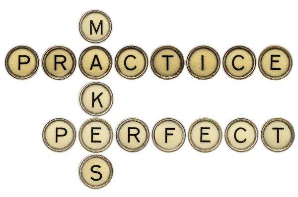 Practice makes perfect croosword — Stock Photo, Image