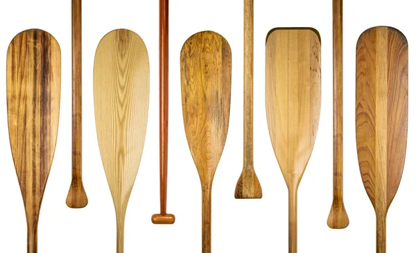 Wood canoe paddles abstract — Stock Photo, Image