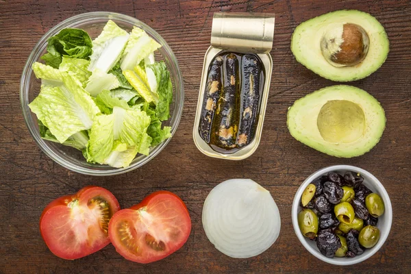 Sardine salad ingredients — Stock Photo, Image