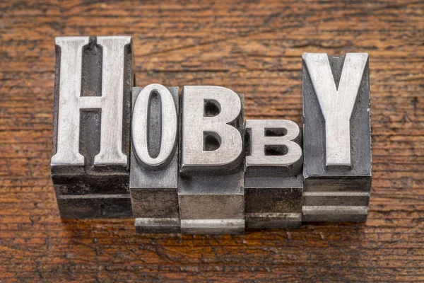 Hobby word in metal type — Stock Photo, Image