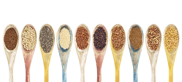 Glúten frre grãos e sementes — Fotografia de Stock