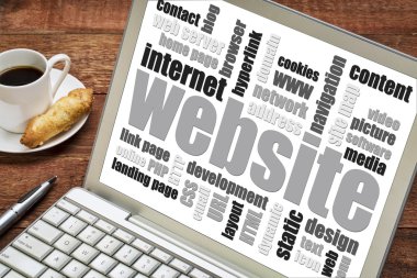 Web sitesi kelime bulutu